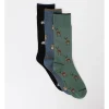 Blaq TP 3 Pair Pack Patterned Crew Length Socks Woodland Designs In Assorted Colours -Coats Sales Store 965998360 1 720x928
