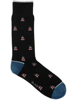 Blaq TP Coffee Crew Length Socks In Black