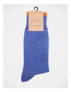 Kenji 1 Pair Random Plated Crew Length Socks In Blue -Coats Sales Store 966000430 3 720x928
