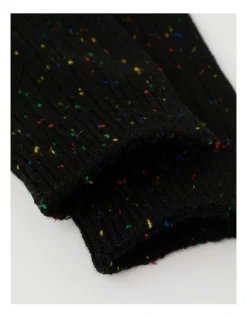 Kenji 1 Pair Ribbed Boot Crew Length Socks In Black -Coats Sales Store 966000610 2 720x928