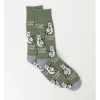 Kenji 1 Pair A-Llama Clock Crew Length Socks In Green -Coats Sales Store 966002050 1 720x928