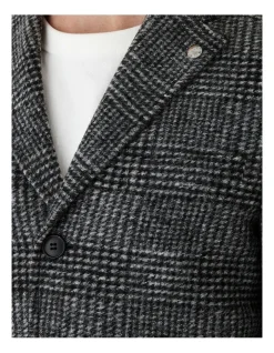 Gibson Mercury Slim Fit Overcoat In Black/White 11 Gibson Mercury Slim Fit Overcoat In Black/White -Coats Sales Store 966073870 4 720x928