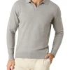 MJ Bale Carter Long Sleeve Polo In Grey 1 MJ Bale Carter Long Sleeve Polo In Grey -Coats Sales Store 966519550 966537370 1 720x928