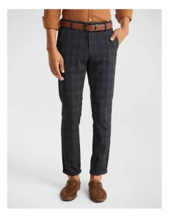 Yd. Skite Skinny Check Chino In Navy