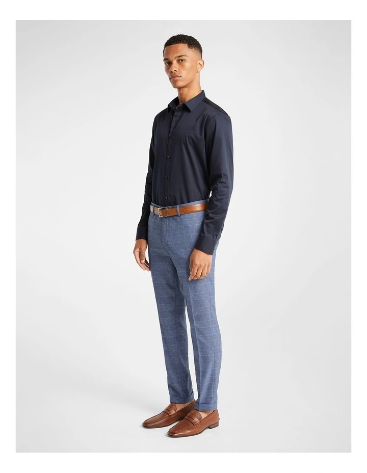 Yd. Magic Slim Tapered Dress Pant In Blue 6 Yd. Magic Slim Tapered Dress Pant In Blue - Image 4