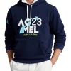 Polo Ralph Lauren Australian Open Fleece Graphic Hoodie In Navy