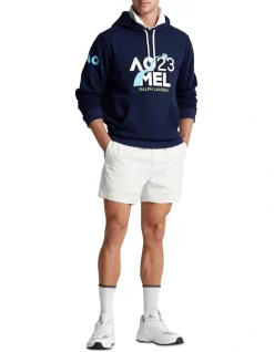 Polo Ralph Lauren Australian Open Fleece Graphic Hoodie In Navy -Coats Sales Store 967896640 3 720x928