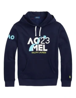 Polo Ralph Lauren Australian Open Fleece Graphic Hoodie In Navy -Coats Sales Store 967896640 4 720x928