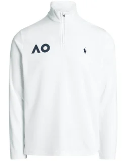 Polo Ralph Lauren Australian Open Performance Pullover In White -Coats Sales Store 967897090 4 720x928