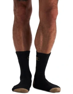 Champion C Logo Crew Socks 3-Pack In Black -Coats Sales Store 968398750 4 720x928