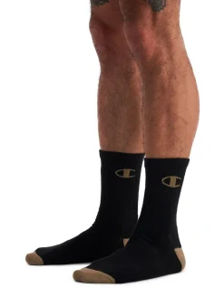Champion C Logo Crew Socks 3-Pack In Black -Coats Sales Store 968398750 5 720x928