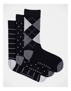 Reserve 3 Pack Fashion Cotton Classic Pack In Black