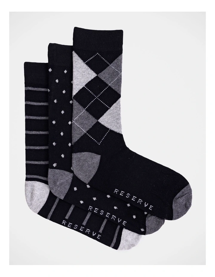 Reserve 3 Pack Fashion Cotton Classic Pack In Black 3 Reserve 3 Pack Fashion Cotton Classic Pack In Black