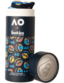Australian Open AO X Foot-ies Gift Can 3 Pack Socks In Multi -Coats Sales Store 969713380 3 720x928