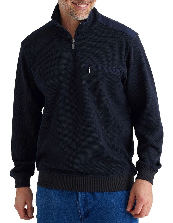 Breakaway Ryan Half Zip In Navy 3 Breakaway Ryan Half Zip In Navy