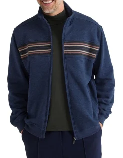 Breakaway Bello Snowy Mt Fleece Jacket In Denim Marle
