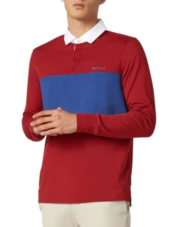 Ben Sherman Cut & Sew Rugby In Red