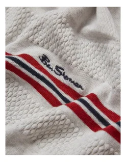 Ben Sherman Chest Stripe Crew Knit In Ivory -Coats Sales Store 970815160 7 720x928