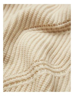 Ben Sherman Textured Stripe Roll Neck Knit In Cream -Coats Sales Store 970975720 6 720x928