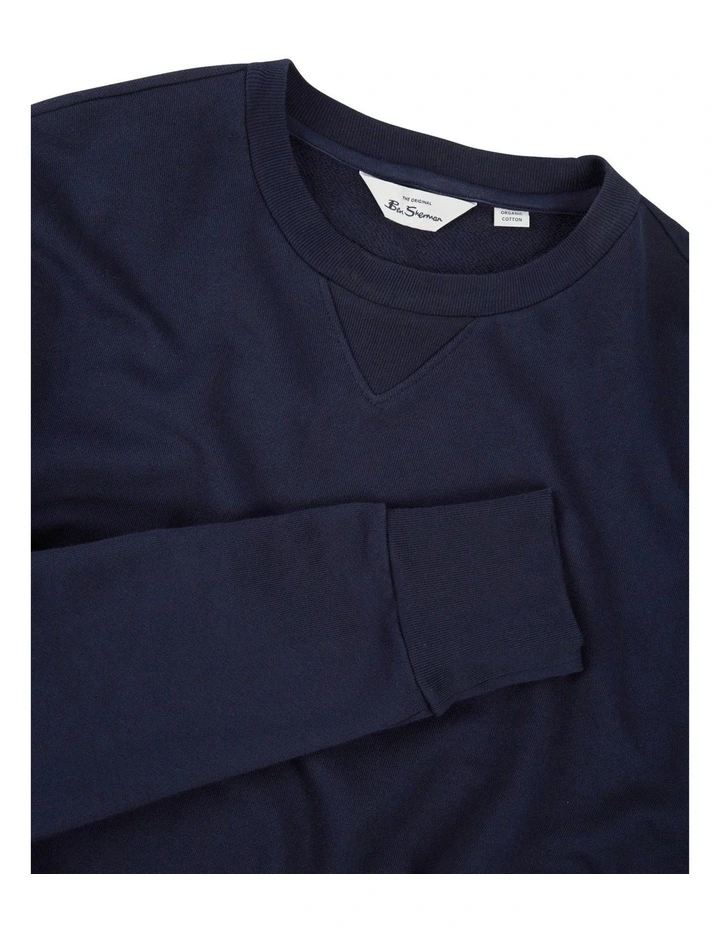 Ben Sherman B Logo Crew Sweat Top In Blue 5 Ben Sherman B Logo Crew Sweat Top In Blue - Image 3