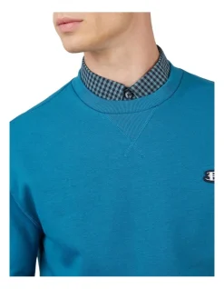 Ben Sherman Logo Crew Sweat Top In Blue -Coats Sales Store 970976890 4 720x928