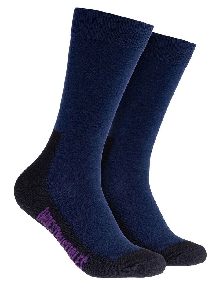 Mitch Dowd 2 Pack Plain Cotton Indestructibles Crew Socks In Multi 5 Mitch Dowd 2 Pack Plain Cotton Indestructibles Crew Socks In Multi - Image 3