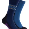 Mitch Dowd 2 Pack Plain Cotton Indestructibles Crew Socks In Blue -Coats Sales Store 970982380 1 1 720x928