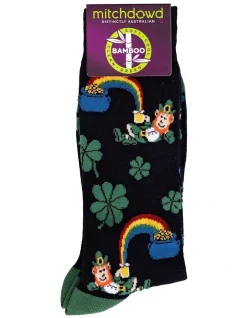 Mitch Dowd St. Pats Bamboo Crew Socks In Black -Coats Sales Store 970983730 2 1 720x928