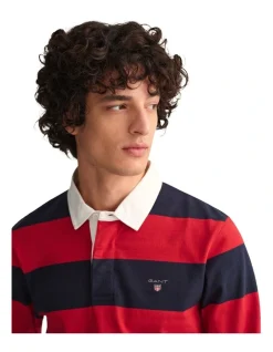 Gant Barstripe Heavy Rugger In Red -Coats Sales Store 974188630 3 720x928