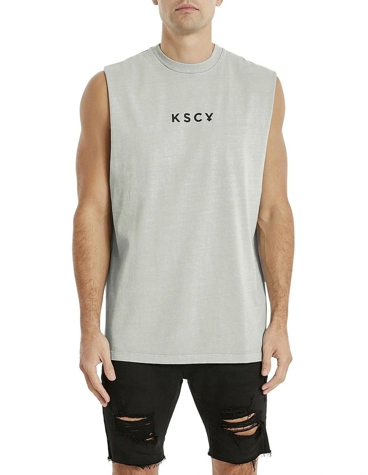KSCY Pacific Relaxed Muscle Tee In Grey 4 KSCY Pacific Relaxed Muscle Tee In Grey - Image 2