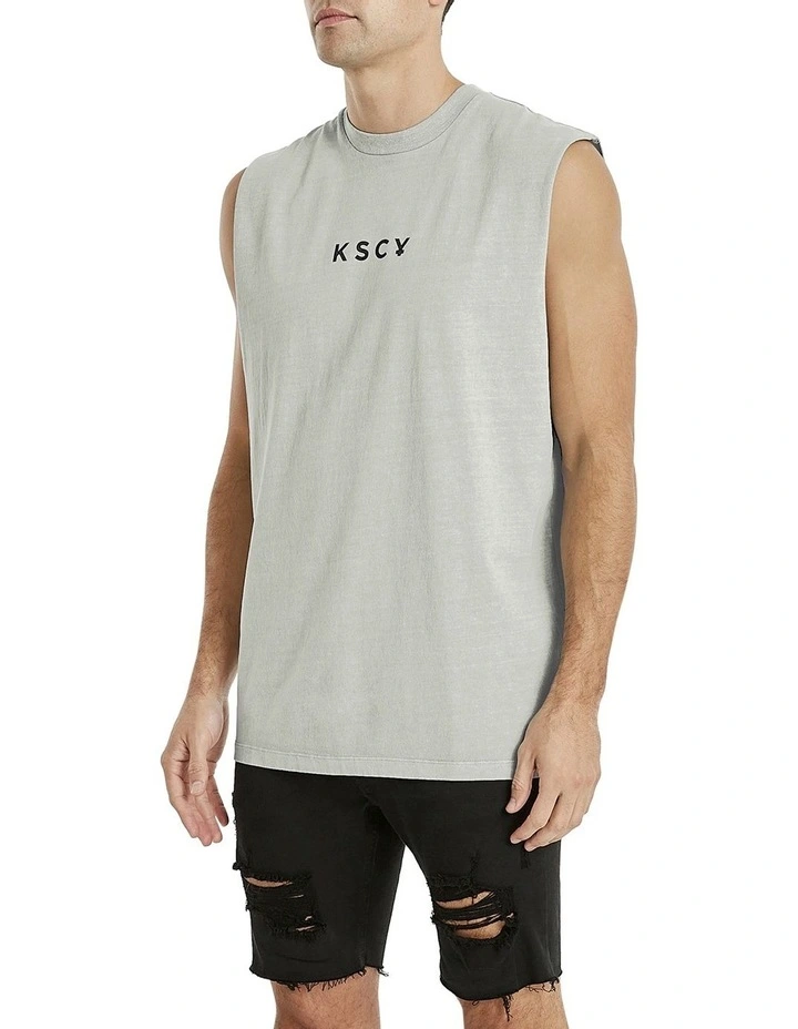KSCY Pacific Relaxed Muscle Tee In Grey 5 KSCY Pacific Relaxed Muscle Tee In Grey - Image 3