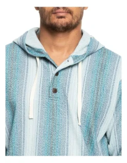 Quiksilver Baja Henley Hoodie In Blue -Coats Sales Store 977984650 3 720x928