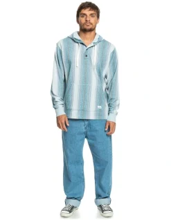 Quiksilver Baja Henley Hoodie In Blue -Coats Sales Store 977984650 4 720x928