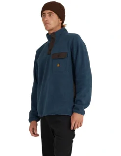 Quiksilver Tempt Half Zip Hoodie In Blue -Coats Sales Store 977990320 3 720x928