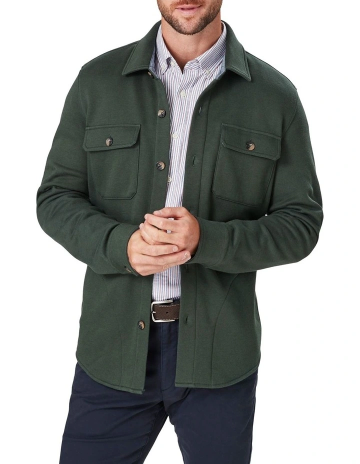 Gazman Comfort Shacket In Green 3 Gazman Comfort Shacket In Green