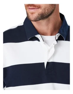 Gazman Block Stripe Rugby In Navy -Coats Sales Store 978388930 3 720x928