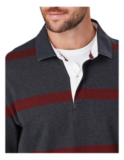 Gazman Bretton Stripe Rugby Charcoal -Coats Sales Store 978389020 3 720x928