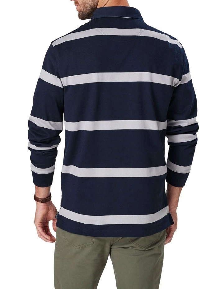Gazman Bretton Stripe Rugby In Navy 4 Gazman Bretton Stripe Rugby In Navy - Image 2