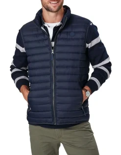 Gazman Lightweight Puffer Vest In Navy