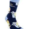 Foot-ies Corona 80's Collage Socks In Navy