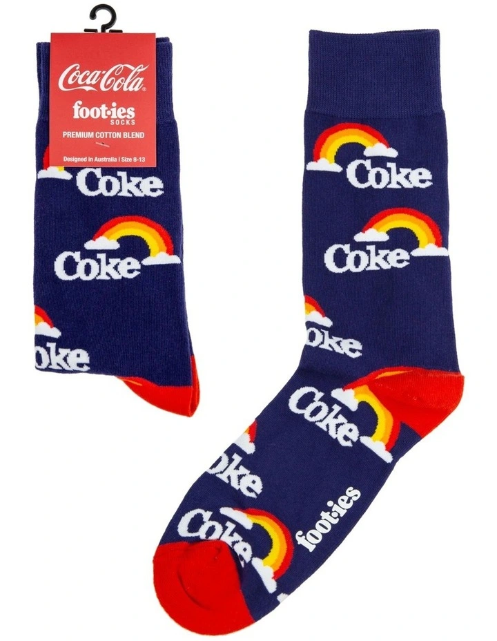 Foot-ies Coke Skies Socks In Navy 3 Foot-ies Coke Skies Socks In Navy
