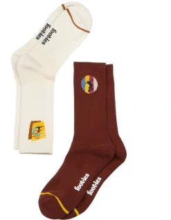 Foot-ies 2 Pack Surf N Skate Sneaker Crew Socks In Multi
