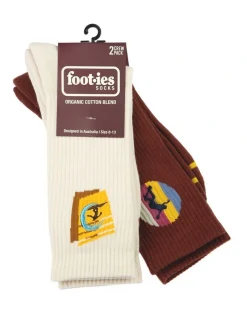 Foot-ies 2 Pack Surf N Skate Sneaker Crew Socks In Multi -Coats Sales Store 978636610 6 720x928