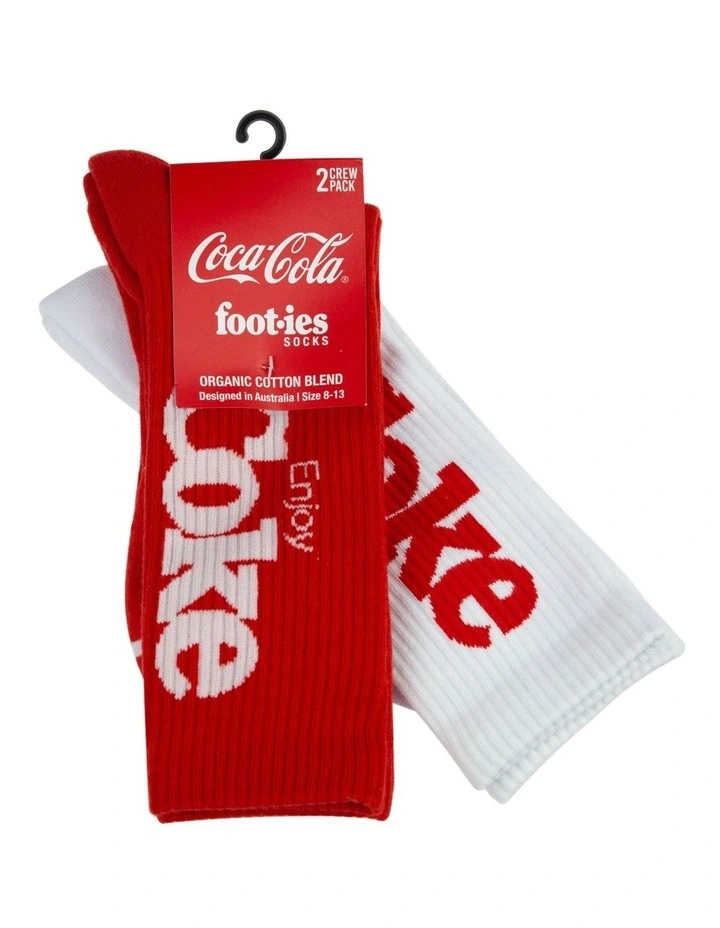 Foot-ies Enjoy Coke Sneaker Socks In Red/White 8 Foot-ies Enjoy Coke Sneaker Socks In Red/White - Image 6