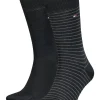 Tommy Hilfiger Small Stripe Cotton Socks 2-Pack In Black -Coats Sales Store 979403950 1 720x928