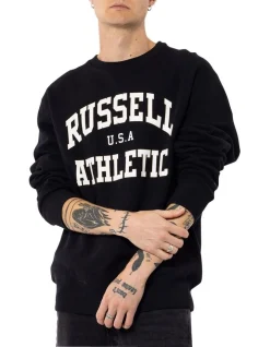 Russell Athletic Sampson Sweat In Black -Coats Sales Store 980192260 3 720x928