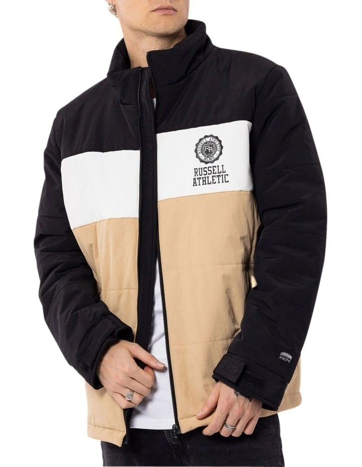 Russell Athletic Carter Puffer Jacket In Beige 3 Russell Athletic Carter Puffer Jacket In Beige