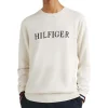 Tommy Hilfiger Flag Cuff Crew Neck Knit In White -Coats Sales Store 980248600 1 720x928