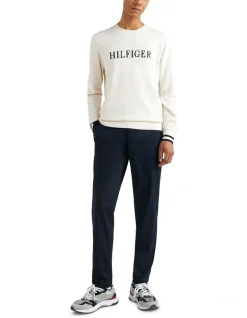 Tommy Hilfiger Flag Cuff Crew Neck Knit In White 11 Tommy Hilfiger Flag Cuff Crew Neck Knit In White -Coats Sales Store 980248600 5 720x928