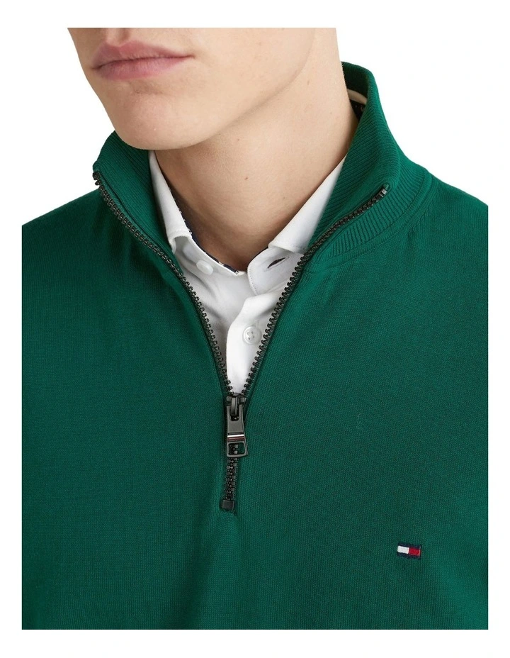 Tommy Hilfiger 1985 Zip Mock Knit In Prep Green 5 Tommy Hilfiger 1985 Zip Mock Knit In Prep Green - Image 3